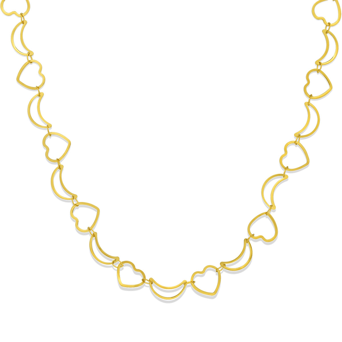 Apollonia Chain Gold 10MM Αλυσίδα λαιμού από ανοξείδωτο ατσάλι 316L